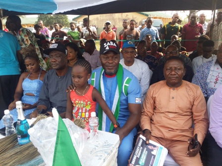 Sebastine-Okoh-addressing-the-crowed-1 MAMMOTH CROWD AS SEBASTINE FLAGS OFF WARD CAMPAIGN