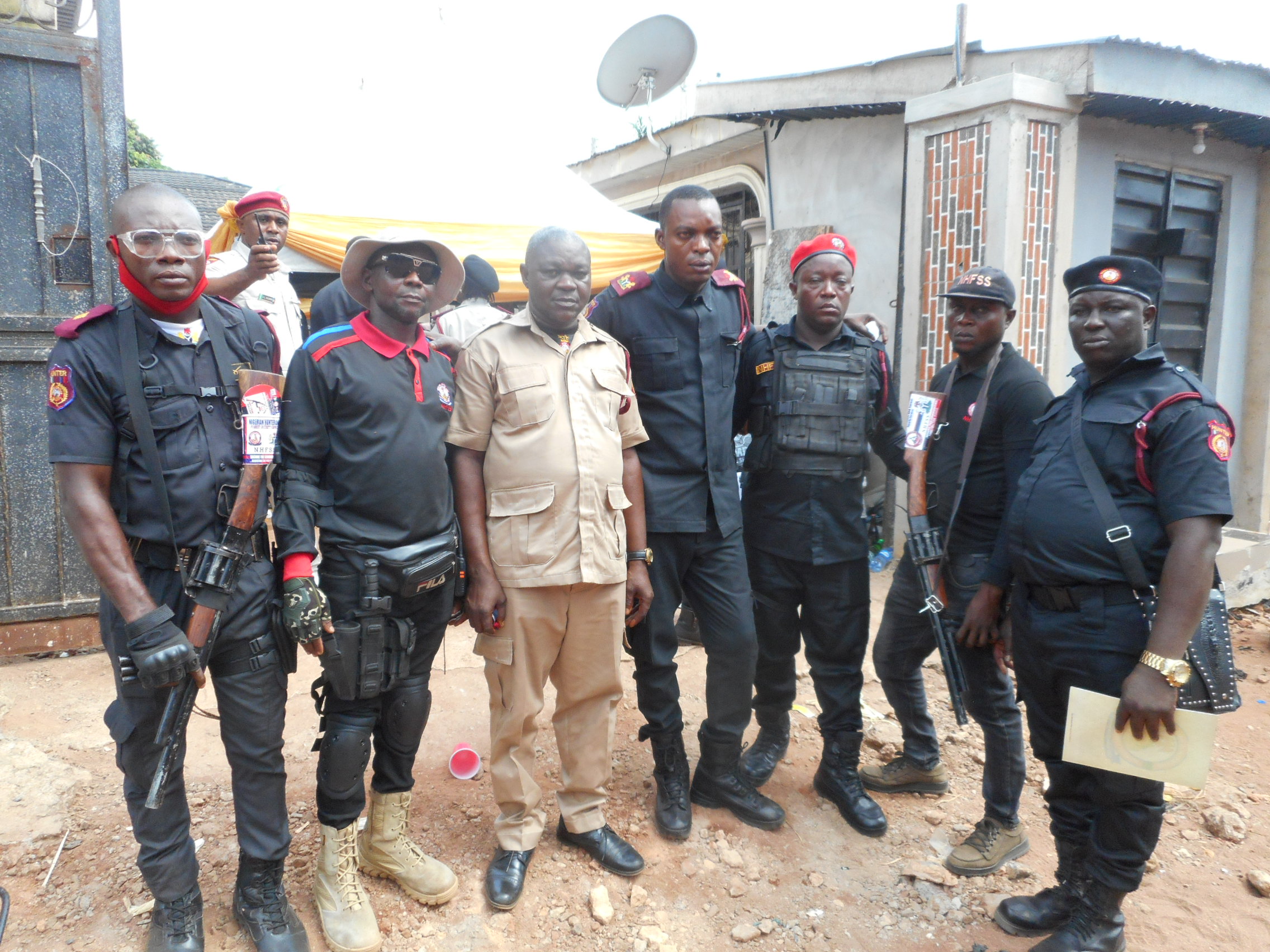 Front-Some-leaders-of-the-Nigerian-Hunters NIGERIAN HUNTERS, FOREST SECURITY SERVICE IKA NORTH-EAST CHAPTER, INAUGURATED
